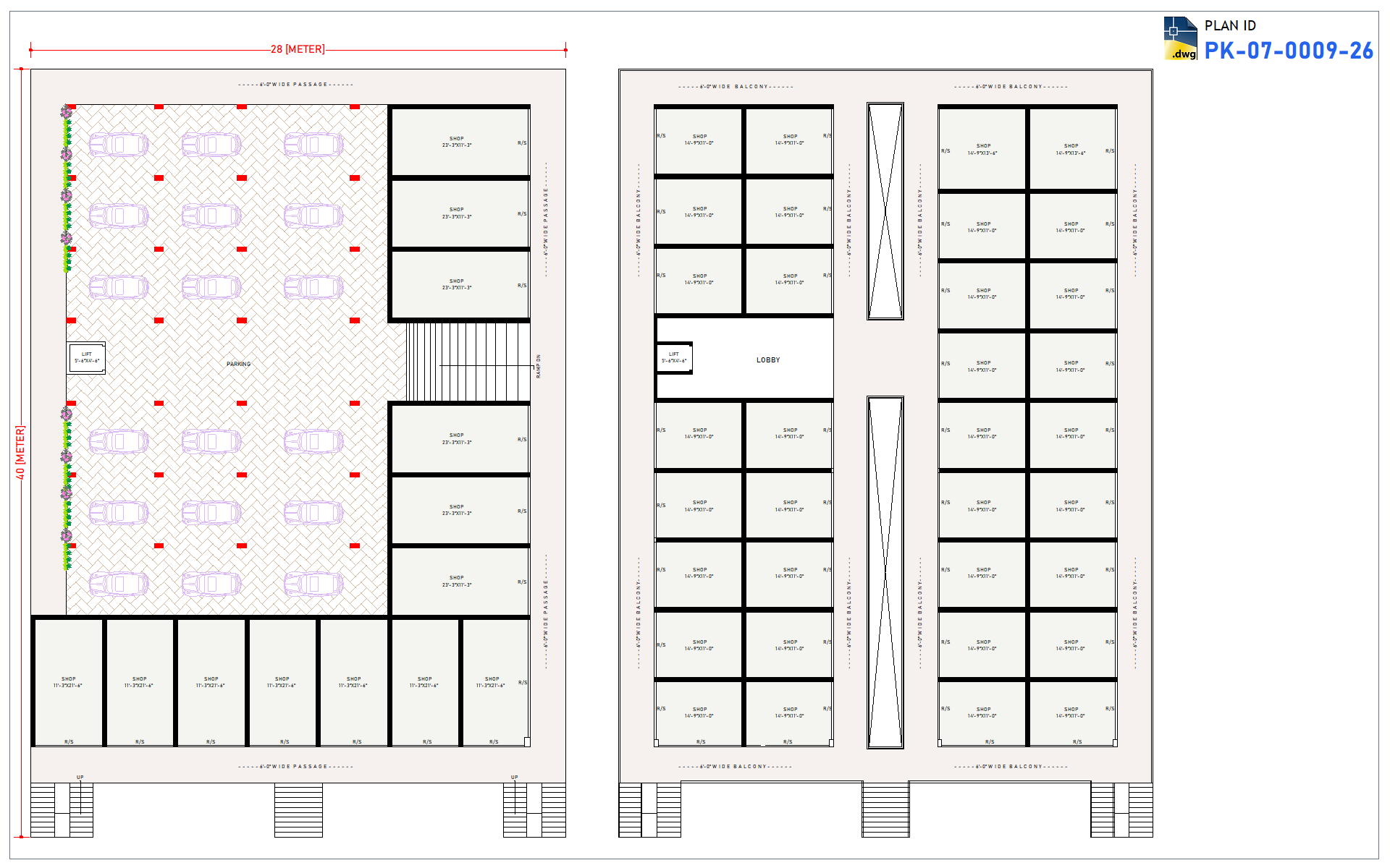 28x40 m Shoping Complex